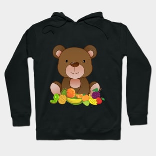 fruit bear sticker Hoodie